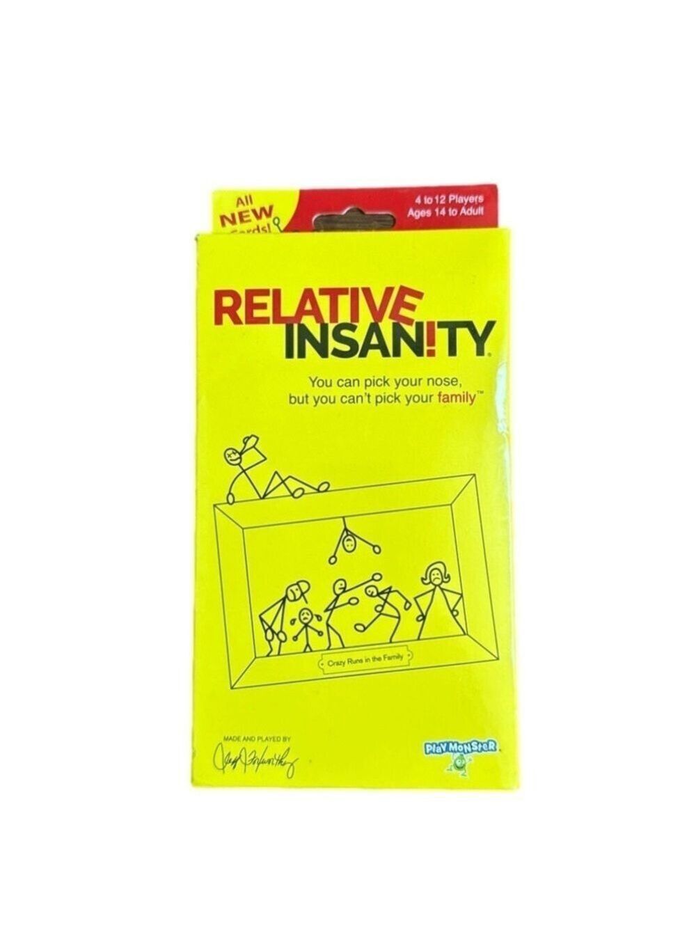 New Sealed PlayMonster Relative Insanity Card Game by Jeff Foxworthy Ages 14 +